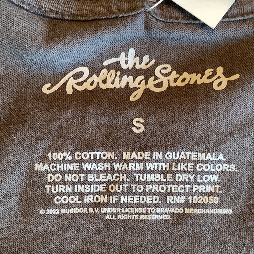Rolling Stones, S, 100% cotton cropped unfinished edges tank - Picture 5 of 8